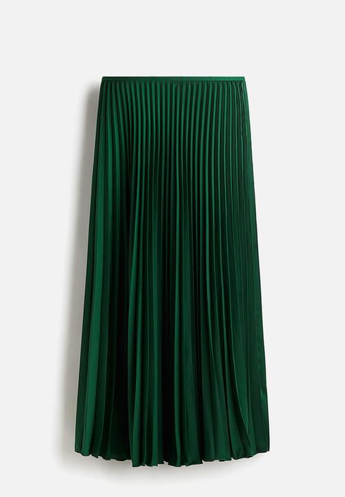 H&M - Pleated skirt - dark green
