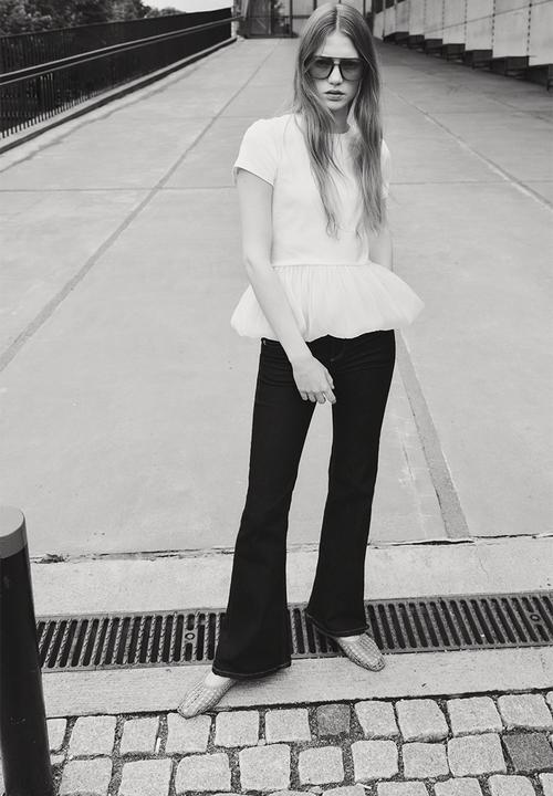 H&M - Bubble-hem top - white