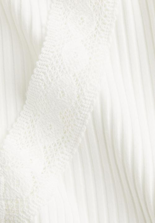 H&M - Tie-front top - white