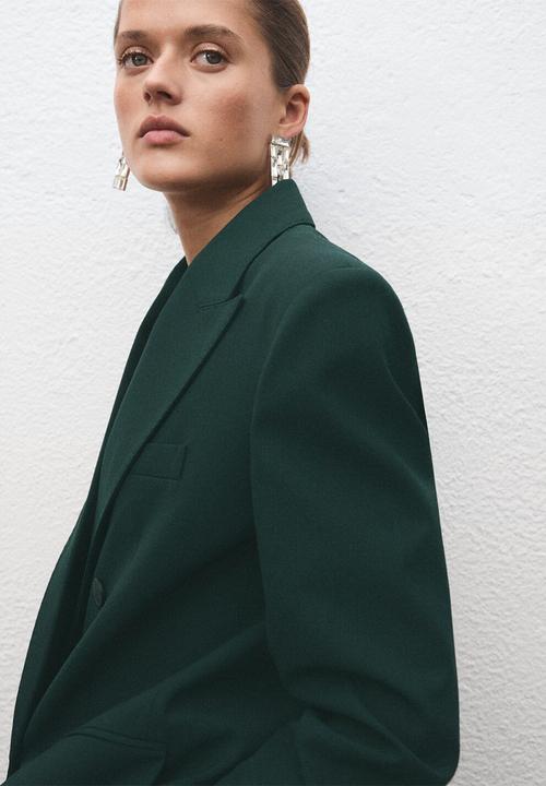 MANGO - Blazer irese - green