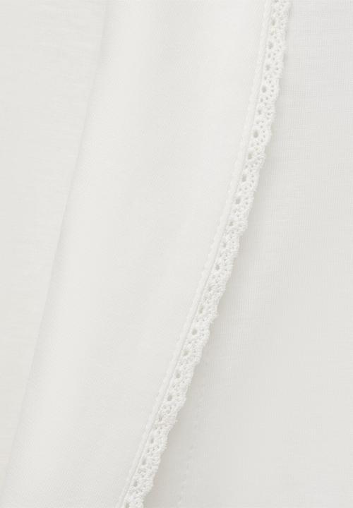 MANGO - Dressing gown bordado- white