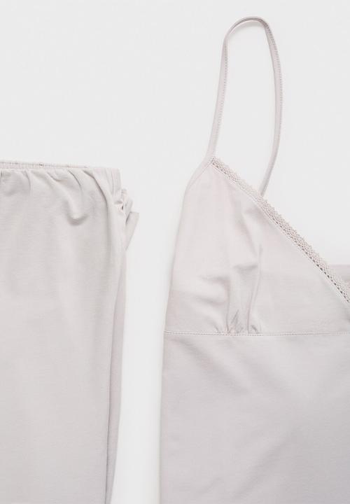 MANGO - Pyjama trousers pica- beige