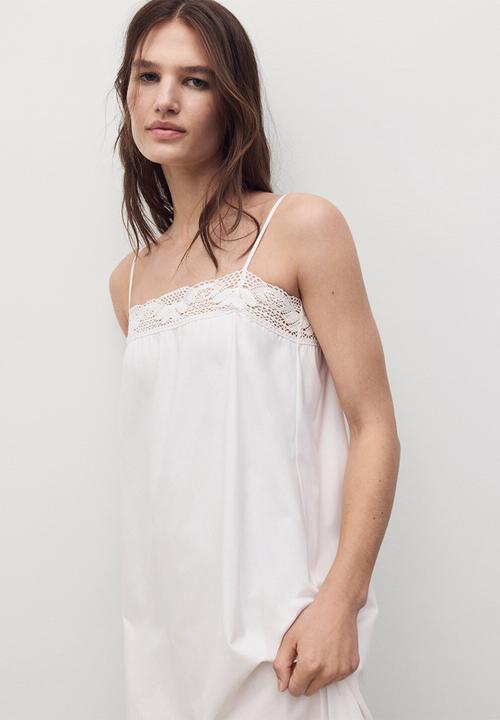 MANGO - Nightgown mirna- white