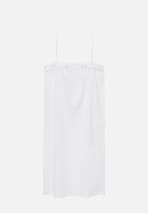 MANGO - Nightgown mirna- white