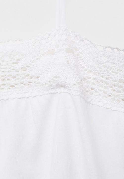 MANGO - Nightgown mirna- white