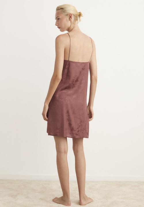 MANGO - Nightgown quars- brown