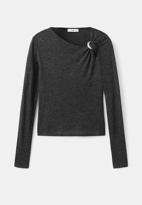 MANGO - T-shirt xjewel - gray