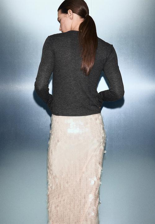 MANGO - T-shirt xjewel - gray