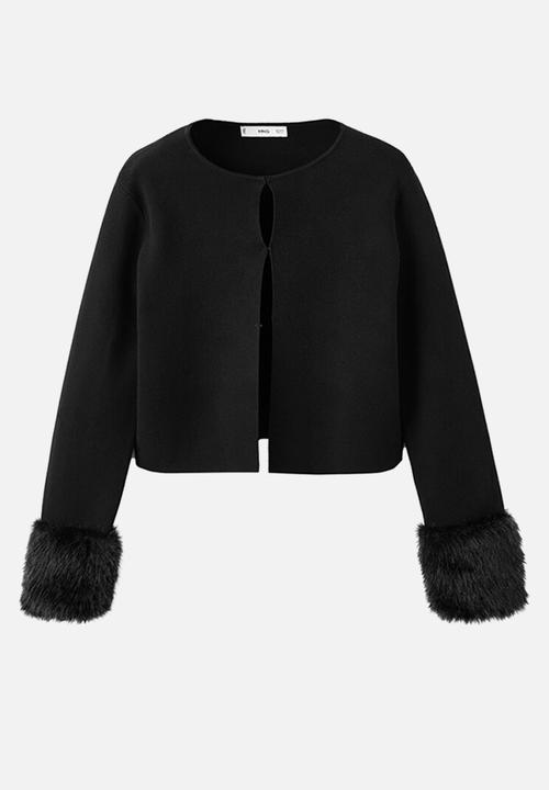 MANGO - Cardigan punyitos - black