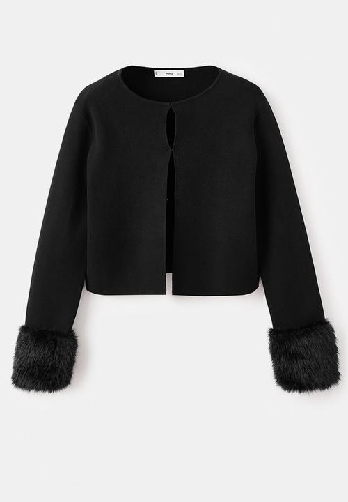MANGO - Cardigan punyitos - black
