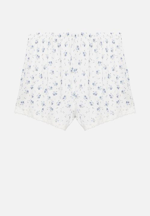 MANGO - Pyjama shorts ario- white
