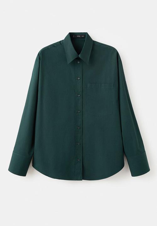 MANGO - Shirt keta - green