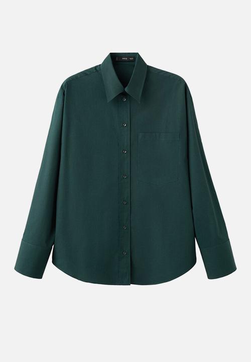 MANGO - Shirt keta - green