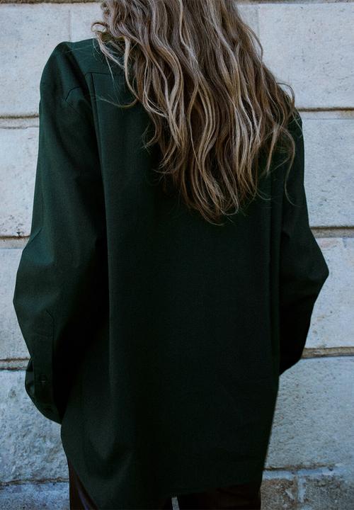 MANGO - Shirt keta - green