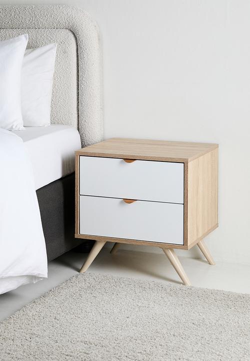 Sixth Floor - Louisa 2 drawer bedside table - white