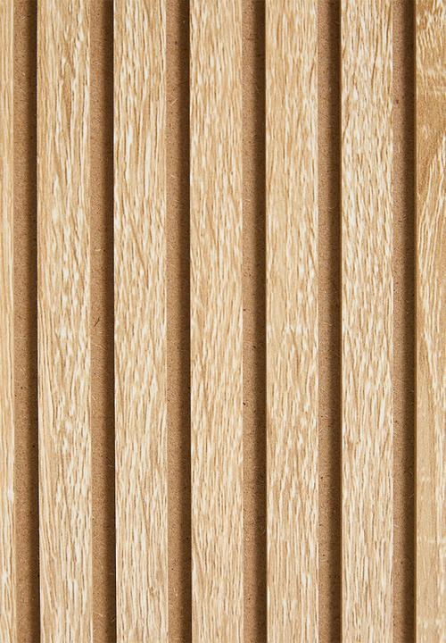 H&S - Tall fluted storage cabinet - black/natural