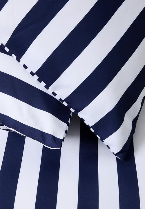 Sixth Floor - Stripe Duvet Cover - Navy Blue