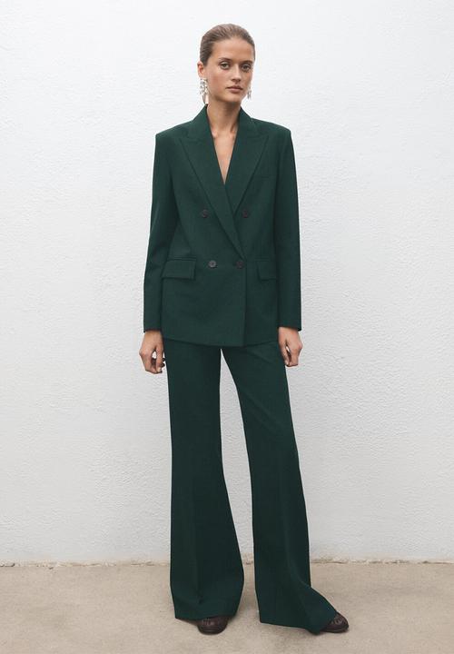 MANGO - Trousers irese - green