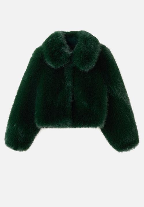 MANGO - Jacket bola - green