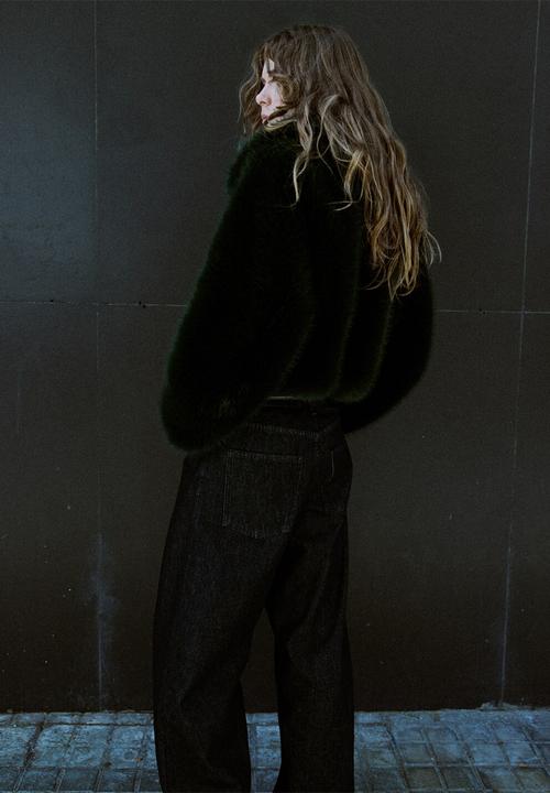 MANGO - Jacket bola - green