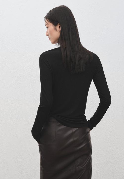 MANGO - T-shirt secondca - black