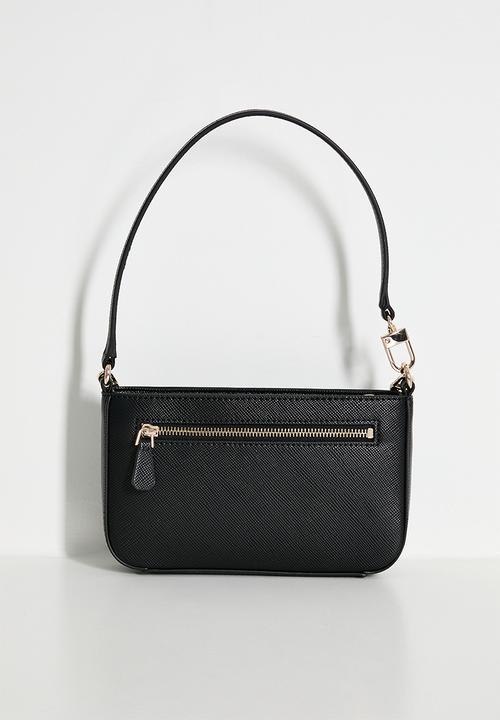 Noelle ii mini top zip shoulder bag- black