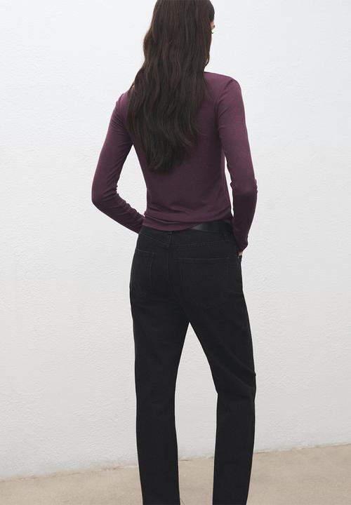 MANGO - T-shirt secondca - dark red