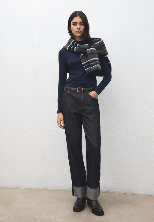 MANGO - T-shirt secondpe - navy