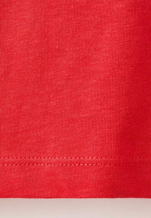 MANGO - T-shirt mangolog-w - bright red