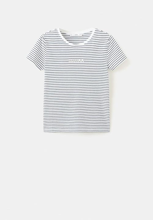 MANGO - T-shirt mangora -  navy