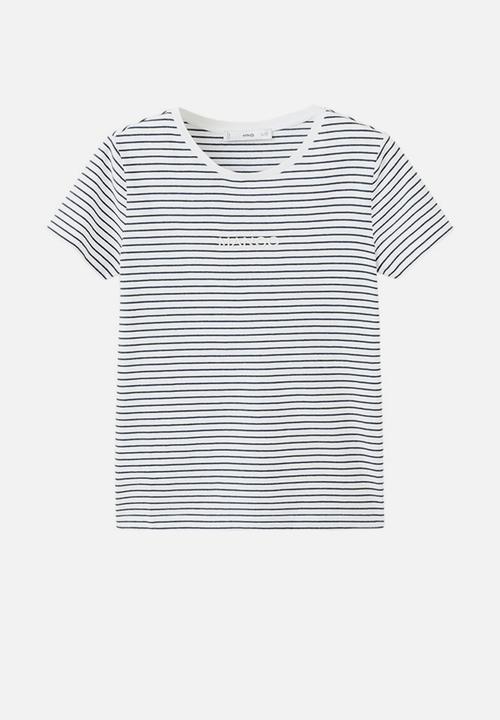 MANGO - T-shirt mangora -  navy
