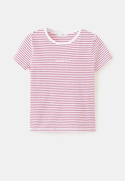 MANGO - T-shirt mangora-w - bright red