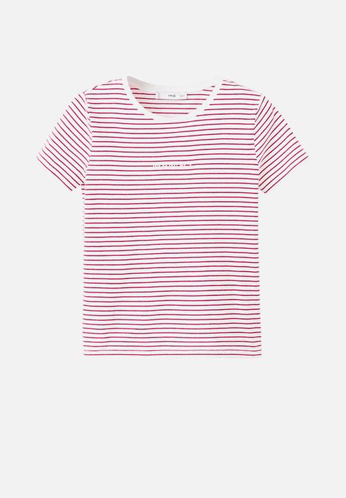 MANGO - T-shirt mangora-w - bright red