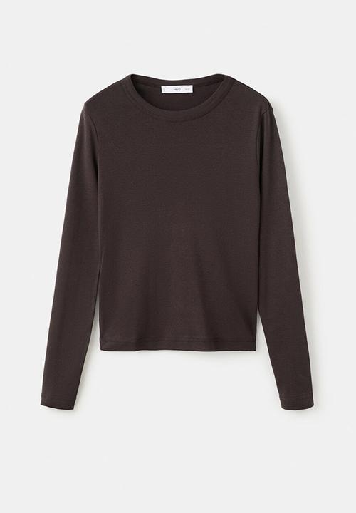 MANGO - T-shirt eni - brown