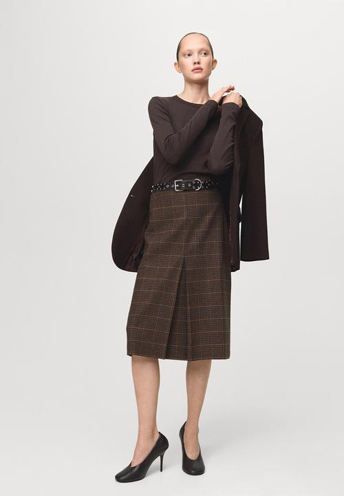 MANGO - T-shirt eni - brown