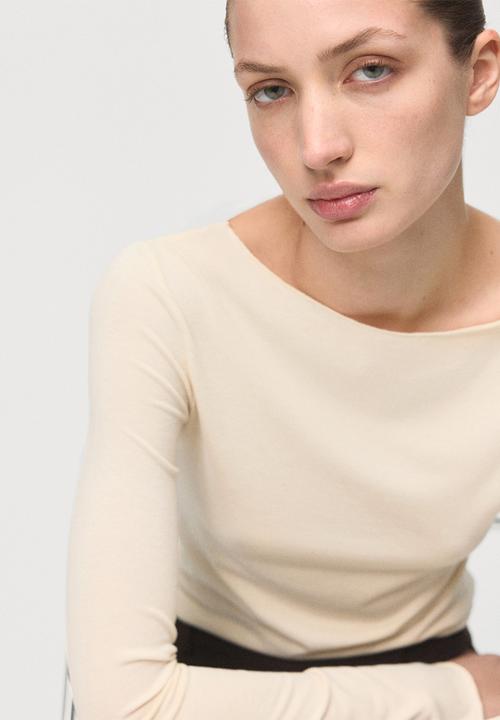 MANGO - T-shirt ani - light/pastel yellow