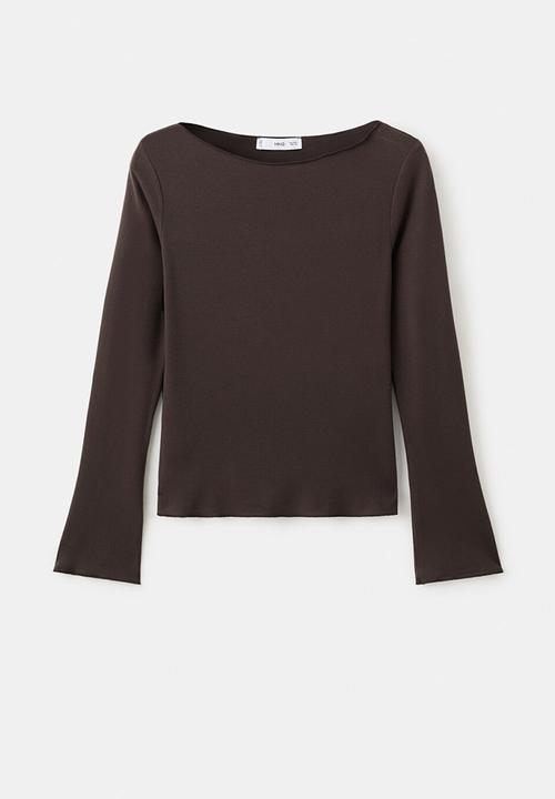 MANGO - T-shirt ani - brown