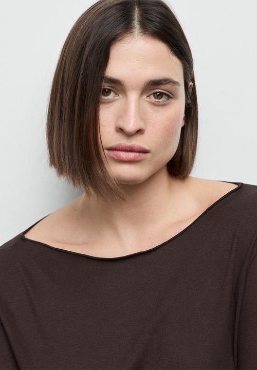 MANGO - T-shirt ani - brown