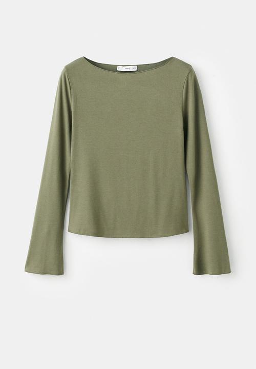 MANGO - T-shirt ani - beige/khaki