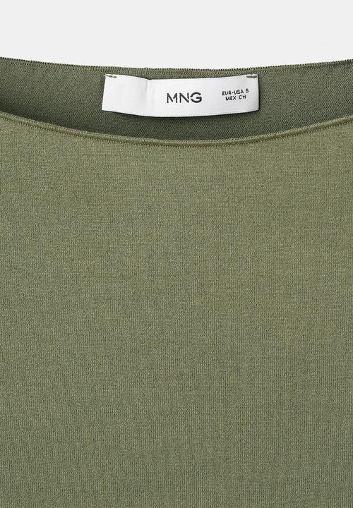 MANGO - T-shirt ani - beige/khaki