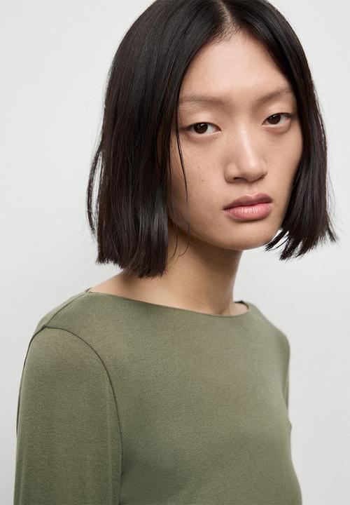 MANGO - T-shirt ani - beige/khaki