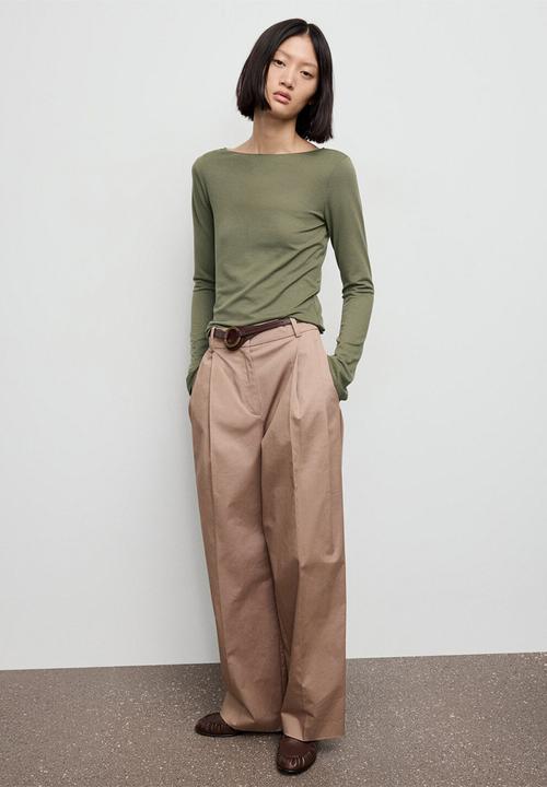 MANGO - T-shirt ani - beige/khaki