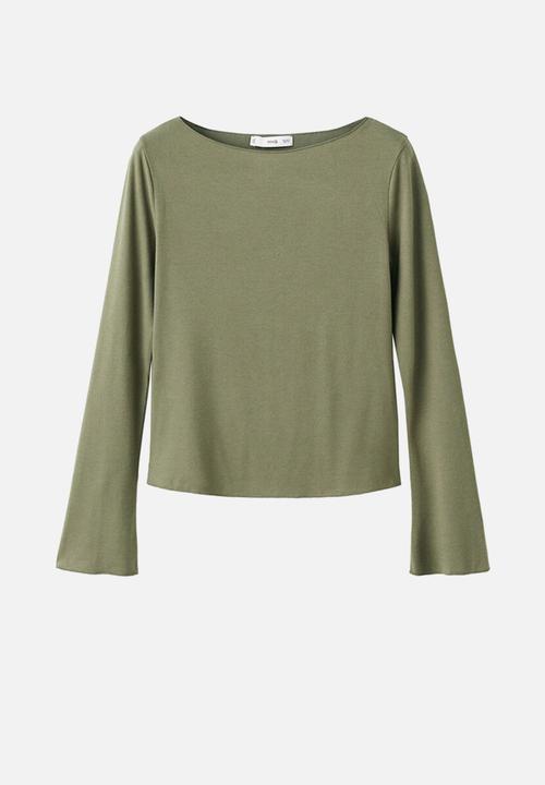 MANGO - T-shirt ani - beige/khaki