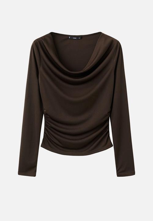 MANGO - T-shirt odette - brown