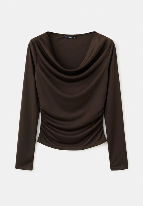 MANGO - T-shirt odette - brown