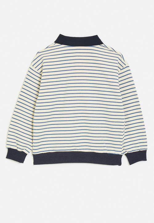 Pop Candy - Stripe collared sweatshirt - multi