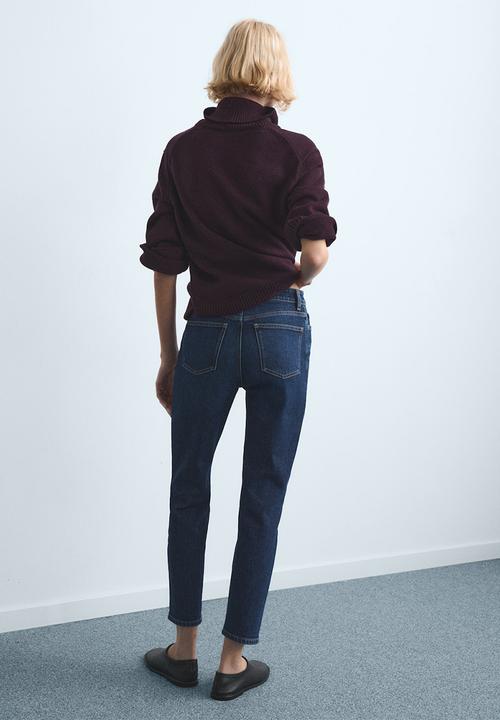 MANGO - Jeans newmom - open blue