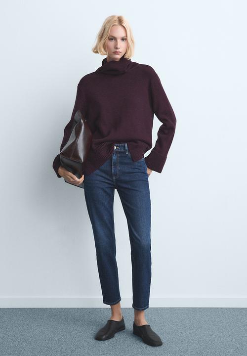 MANGO - Jeans newmom - open blue