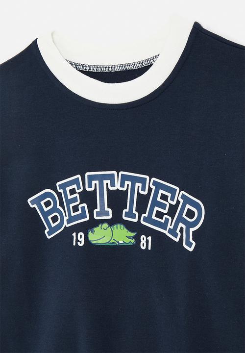 Pop Candy - Slogan sweatshirt - navy/white