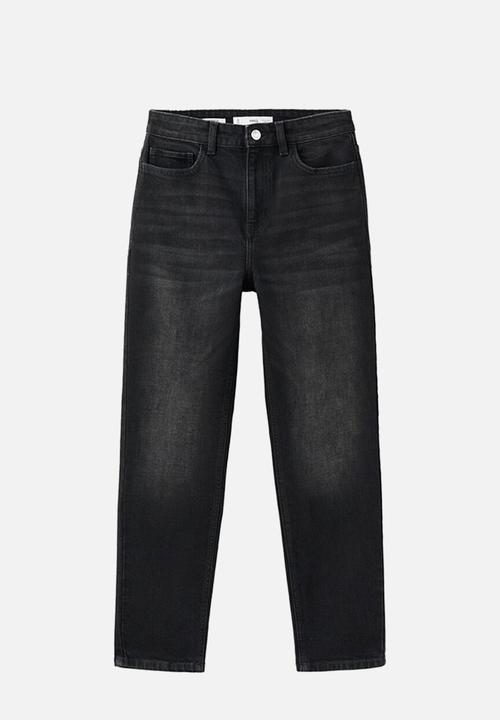 MANGO - Jeans newmom - open gray